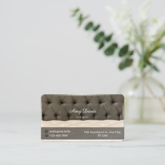 weiche Betten und Kissen minimalistisch Visitenkarte