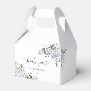 Weiche blaue botanische Geschenkbox für Babyparty Geschenkschachtel