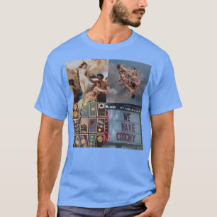 weiche blaue Collage T-Shirt