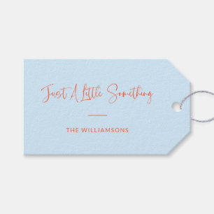 Weiche Blaue Orange Schrift Personalisierter Famil Geschenkanhänger