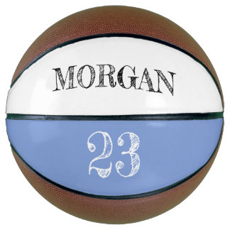Weiche blaue personalisierte Namensballspieler-Num Basketball