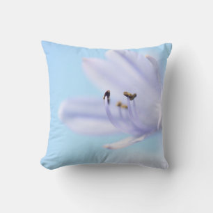 Weiche blaue rosa Blumen-Wurfkissen Kissen