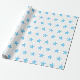 Weiche blaue Sterne Geschenkpapier
