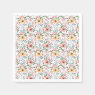 Weiche Blume Muster Napkins Serviette