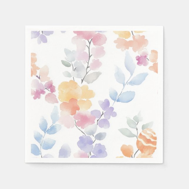 Weiche Blumenpasten Serviette (Vorderseite)
