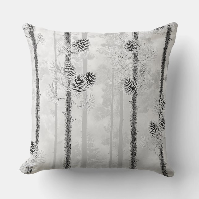 Weiche Blush Winter Wonderland Kissen (Vorderseite)