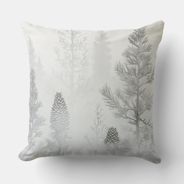 Weiche Blush Winter Wonderland Kissen (Vorderseite)