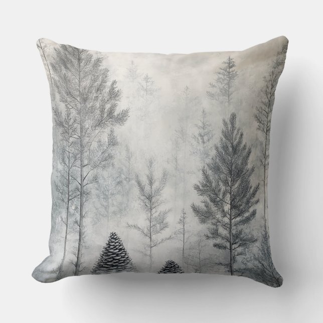 Weiche Blush Winter Wonderland Kissen (Vorderseite)