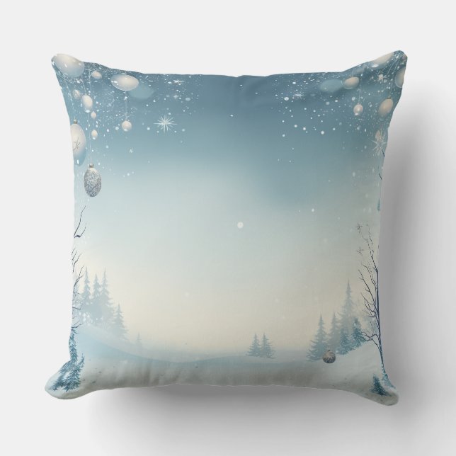 Weiche Blush Winter Wonderland Kissen (Vorderseite)