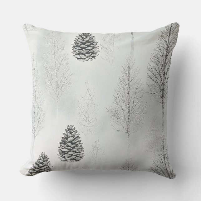 Weiche Blush Winter Wonderland Kissen (Vorderseite)