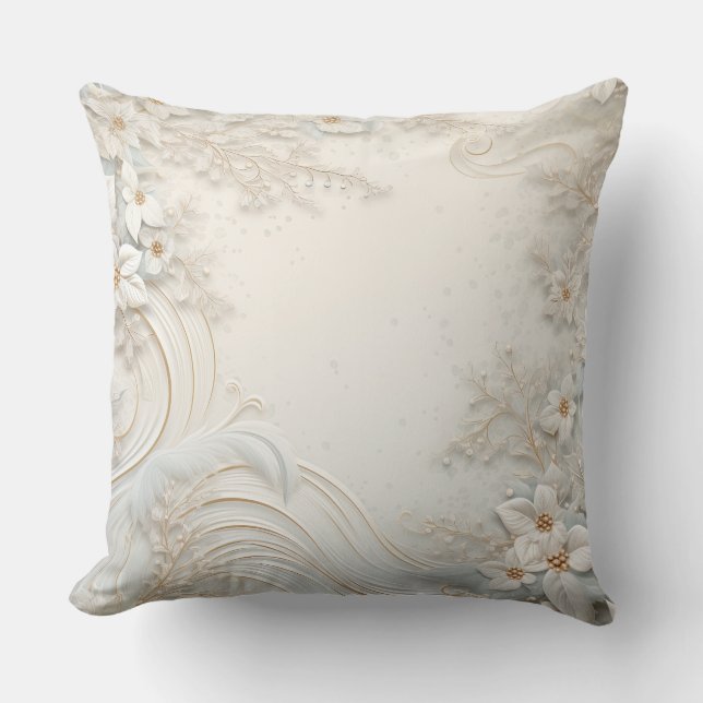 Weiche Blush Winter Wonderland Kissen (Vorderseite)