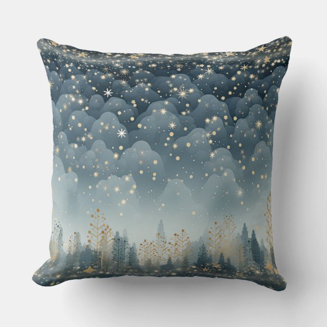Weiche Blush Winter Wonderland Kissen (Vorderseite)