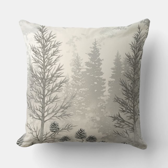 Weiche Blush Winter Wonderland Kissen (Vorderseite)