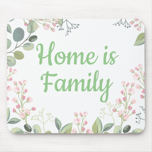 Weiche Blüte mit Blätter und Blume aus Tiny Buddin Mousepad (Vorne)