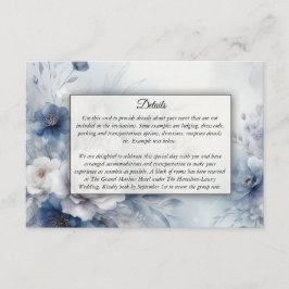 Weiche Blüten und Lavendel-Mist-Hochzeit Begleitkarte
