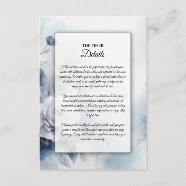 Weiche Blüten und Lavendel-Mist-Hochzeit Begleitkarte (Vorderseite)