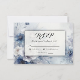 Weiche Blüten und Lavendel-Mist-Hochzeit RSVP Karte