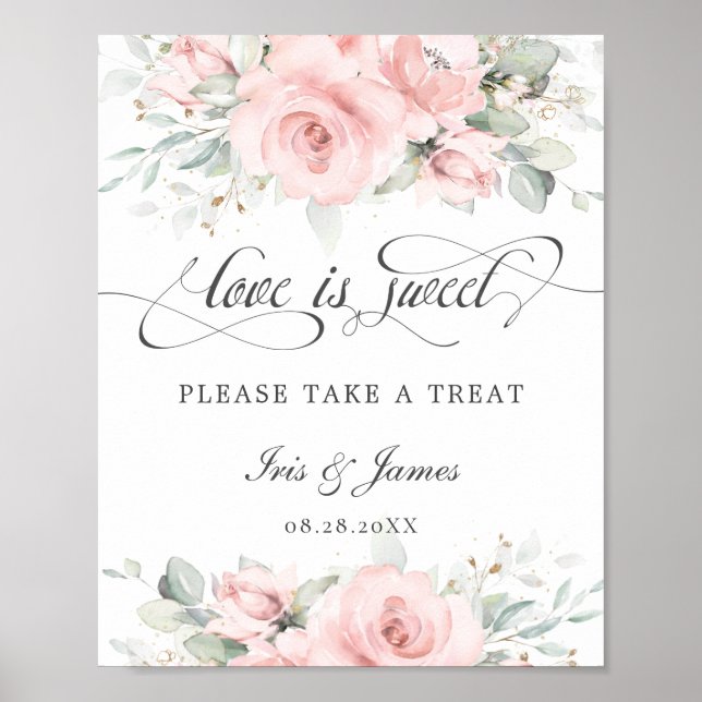 Weiche Blütenblüte Liebe ist Sweet Nehmen Sie eine Poster (Vorne)
