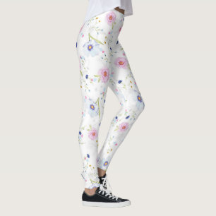 Weiche Blütenblüten Benutzerdefinierte Mode-Legg Leggings