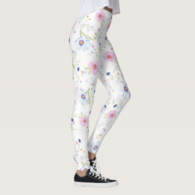 Weiche Blütenblüten | Benutzerdefinierte Mode-Legg Leggings (Rechts)