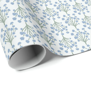 Weiche botanische Reben Elegante staubige Glocke Geschenkpapier