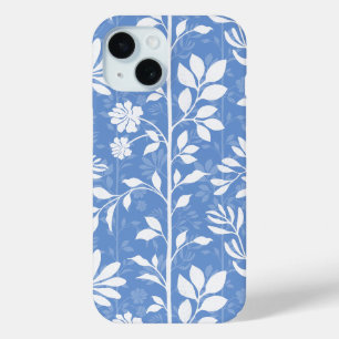 Weiche Denim-Blau-Blumen Poetische Botanik Case-Mate iPhone Hülle