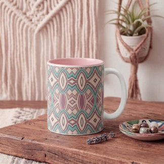 Weiche Diamant- und Oval-Symmetrie Zweifarbige Tasse