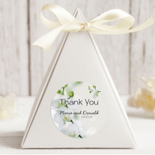 Weiche elegante Orchidee klassischer runder Aufkle Aufkleber