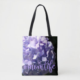 Weiche, elegante Purpurblumen lila Hydrangeas Tasche