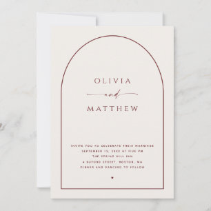 Weiche Elfenbein Moder Hochzeit   Bogenfoto + QR Einladung