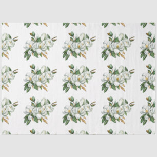 Weiche Farbe Magnolia Muster Blau Seidenpapier