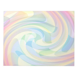 Weiche Farben Pastellfarben Swirl Gelb Rosa Blau A Notizblock