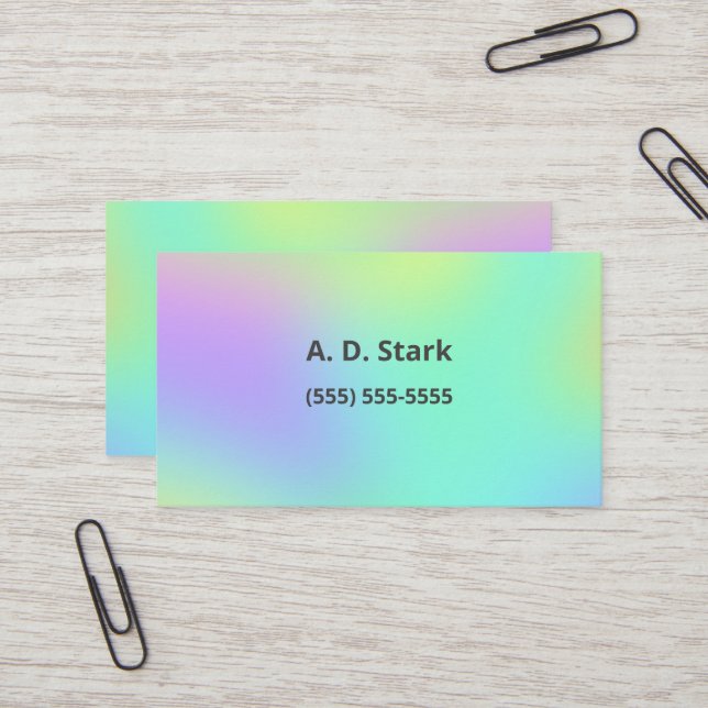 Weiche, farbenfrohe Visitenkarten Visitenkarte (Vorderseite/Rückseite Beispiel)