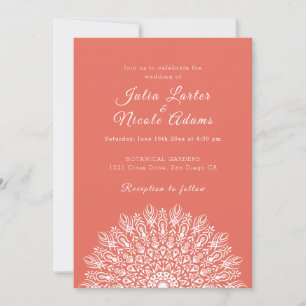 Weiche Feder Trocken Pampas Gras Mandala Hochzeit Einladung