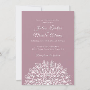 Weiche Feder Trocken Pampas Gras Mandala Hochzeit Einladung