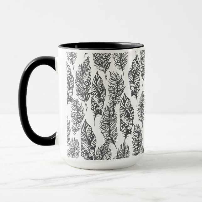 Weiche Federn Doodle Tasse (Links)