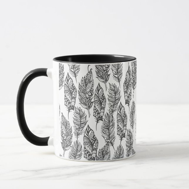 Weiche Federn Doodle Tasse (Links)