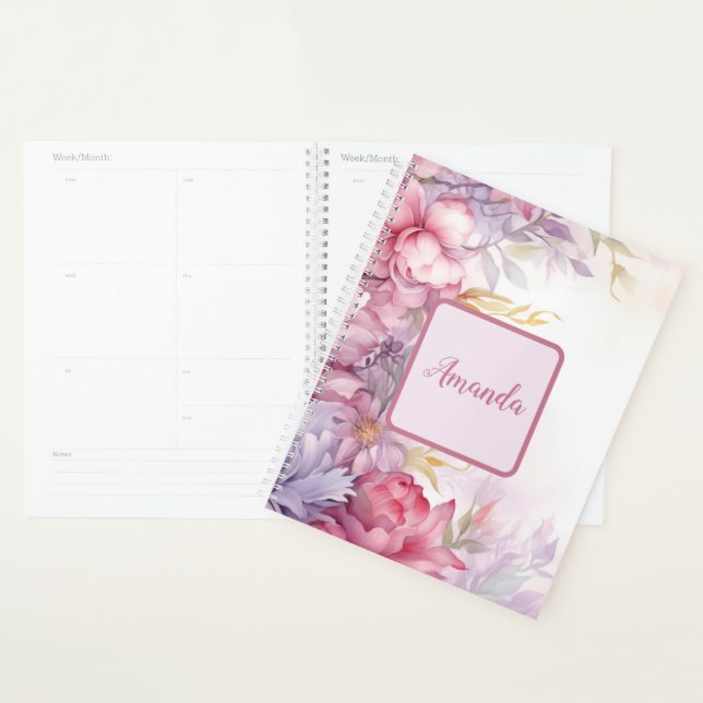 Weiche feminine Blumenmuster winzige Blume Planer (Anzeige)