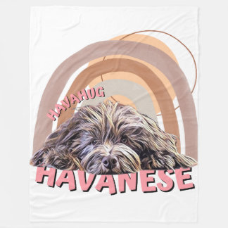 Weiche Fleecebanket, süße HavaHug Havanese, Wirbel Fleecedecke