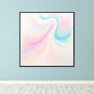 Weiche fließende Pastell-Abstrakte Wandkunst Druck Leinwanddruck