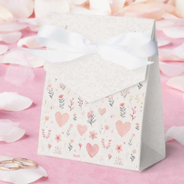 Weiche Florale Herzen Geschenkbox Geschenkschachtel (Hochzeit)