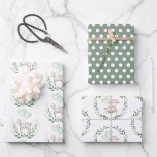 Weiche Frühlingsmammbrühe Grüne Eukalyptus Wrea Geschenkpapier Set