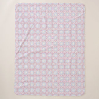 Weiche, geometrische Lücke - Pink & Lavendel Sherpadecke