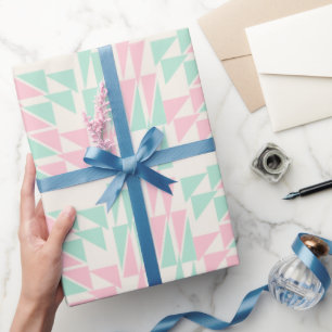 Weiche geometrische Pastelle Geschenkpapier