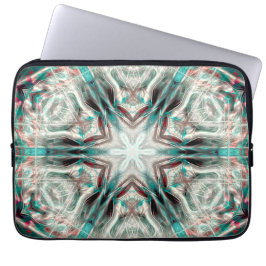 Weiche Glühen auf blauem Sand, Kaleidoskop-Stern Laptopschutzhülle