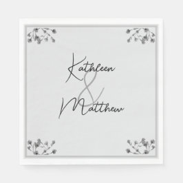 Weiche, graue Blumenzwiebelblume Serviette