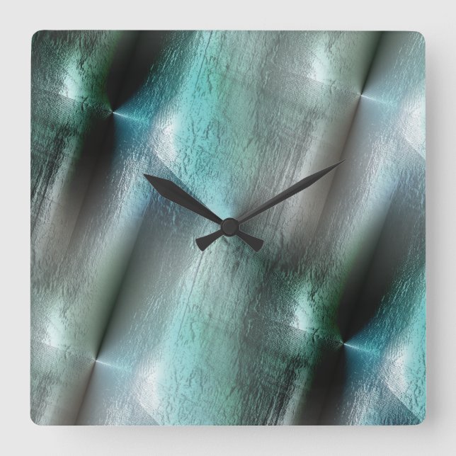 Weiche, graue Gesteinsstruktur mit digitalen Detai Quadratische Wanduhr (Vorderseite)
