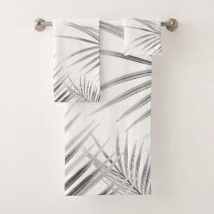 Weiche graue Palmen Blätter Dream #1 #tropical #de Badhandtuch Set