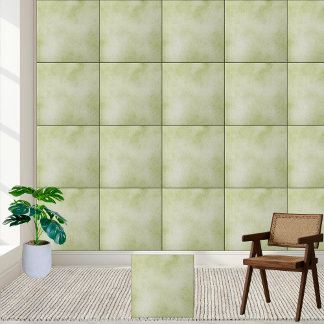 Weiche grüne Aquarellfarbe Keramik Tile Fliese