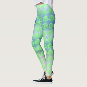 Weiche grüne Diamantschnecken Leggings